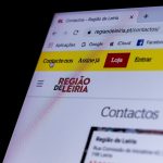 Página de contactos do site do região de leiria